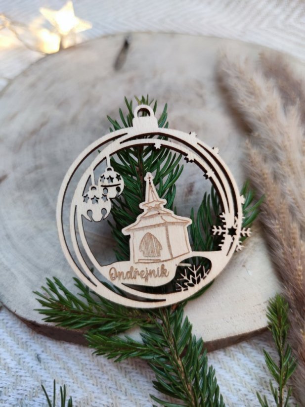 Vánoční ozdoby na motivy Beskyd - Varianta ozdob: Kněhyně
